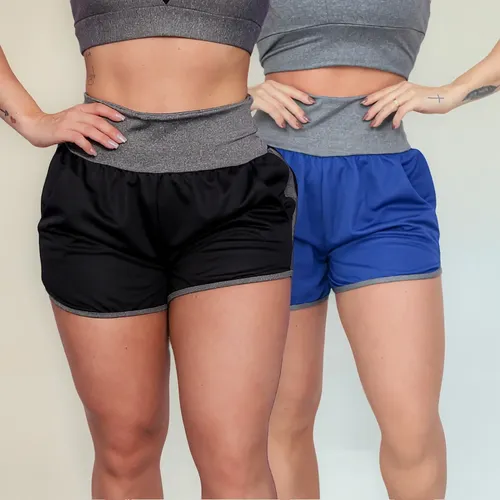 Kit 2 Shorts Fitness Dry Fit Conforto