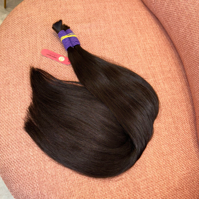 Mega Hair Castanho Liso — Cabelo Humano 50g (55, 65 ou 70cm)