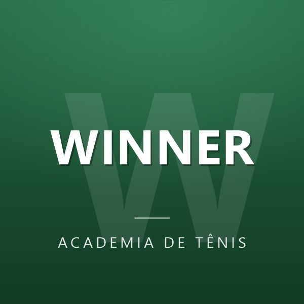 Cartão de Winner Academia de Tênis