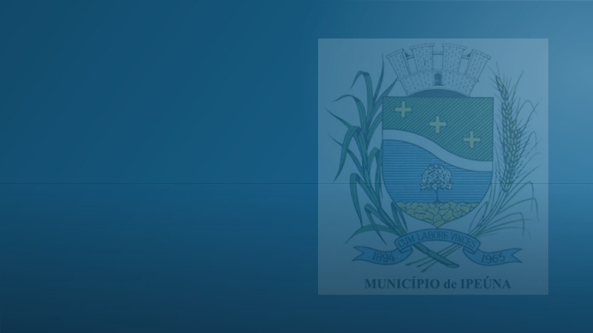 Capa institucional de Ipeúna, nas cores do brasão