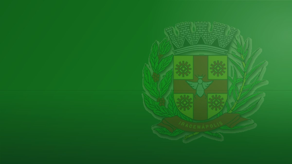 Capa institucional de Iracemápolis, nas cores do brasão