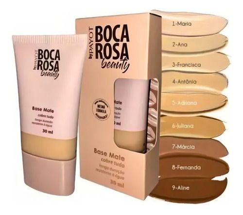 Base líquida matte boca rosa beauty by payot 30ml alta…