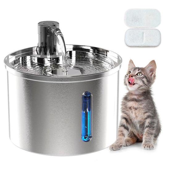 Bebedouro Fonte De Água Pet Aço Inoxidável Bebedouro Gato e…