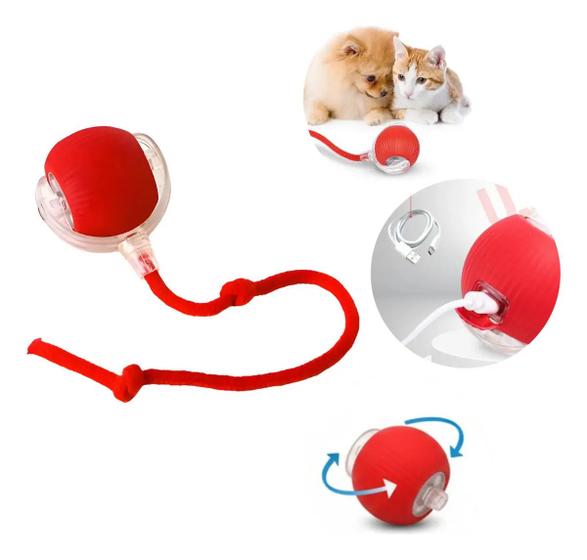 Bola Pet Automática Para Cães E Gatos Brinquedo Interativo…