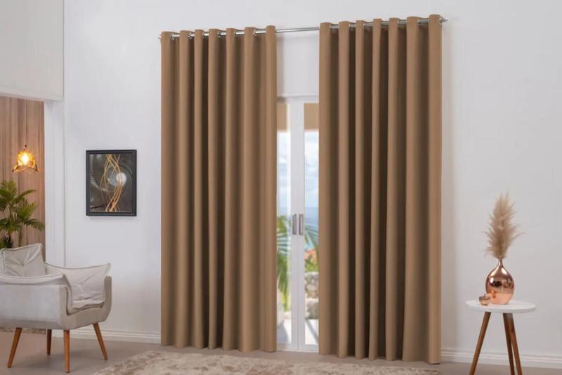 Cortina Blecaute de Tecido Grosso Blackout 2 Metros Corta…