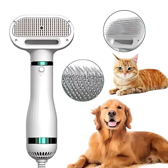 Escova Secadora Pet Remove Pelos Cães, Gatos e Coelhos 110V - MR