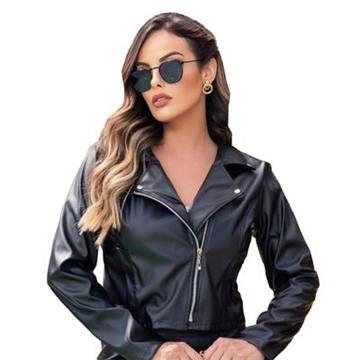 Jaqueta Feminina Preta Estilosa Donna Martins