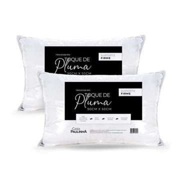 Kit 2 Travesseiros King Toque de Pluma Percal 180 Fios