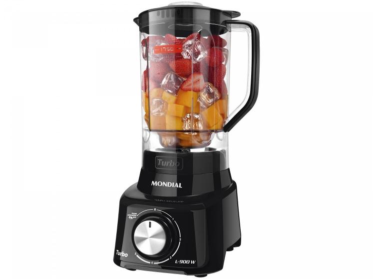 Liquidificador Mondial Turbo L-900 FB Copo Preto Com Filtro…