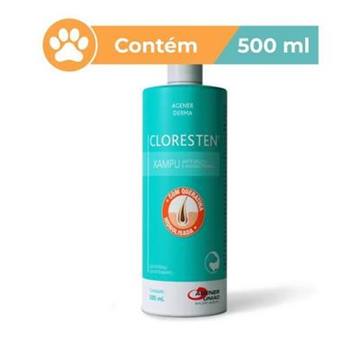 Shampoo Cloresten Dermatológico Cães e Gatos 500ml