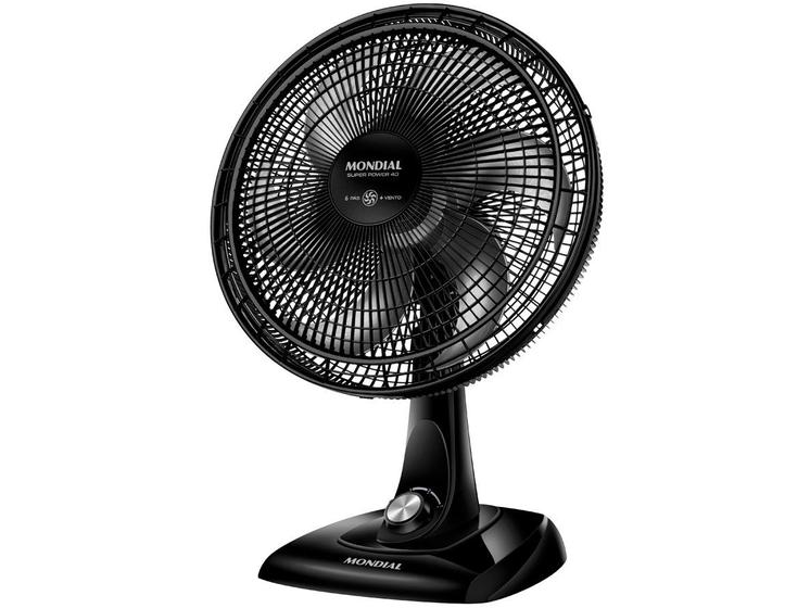 Ventilador de Mesa Mondial 6 Pás Super Power Preto VSP-40-B…