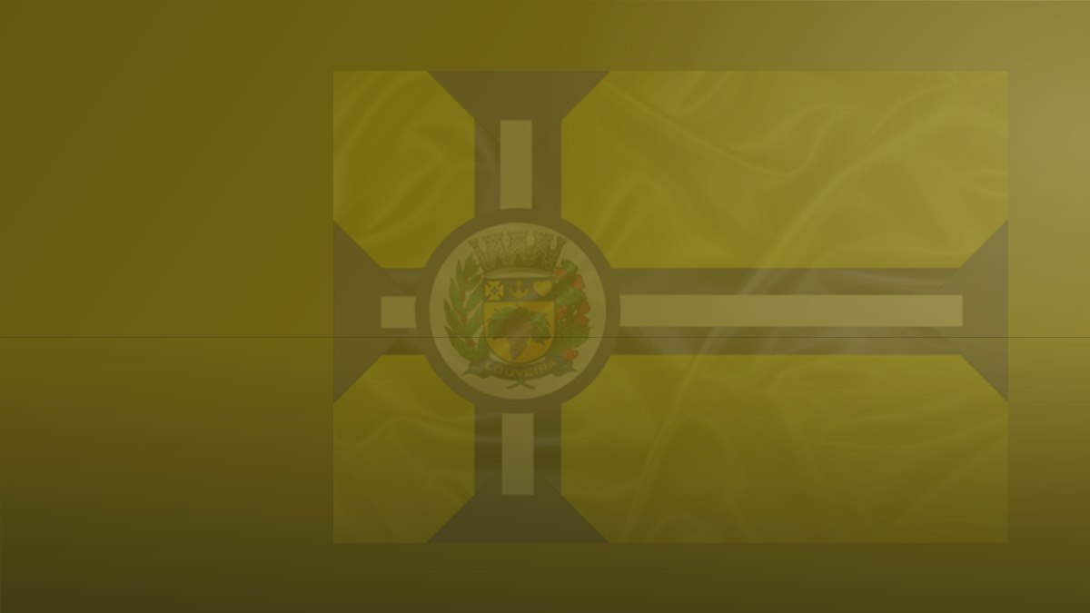 Capa institucional de Louveira, nas cores do brasão