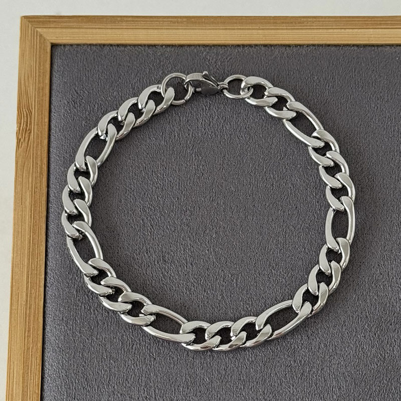 Pulseira Groumet 3x1 em Aço Inox 316L — Prata